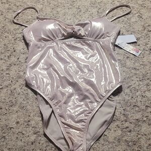 The Bikini Lab Metallic Blush One-Piece